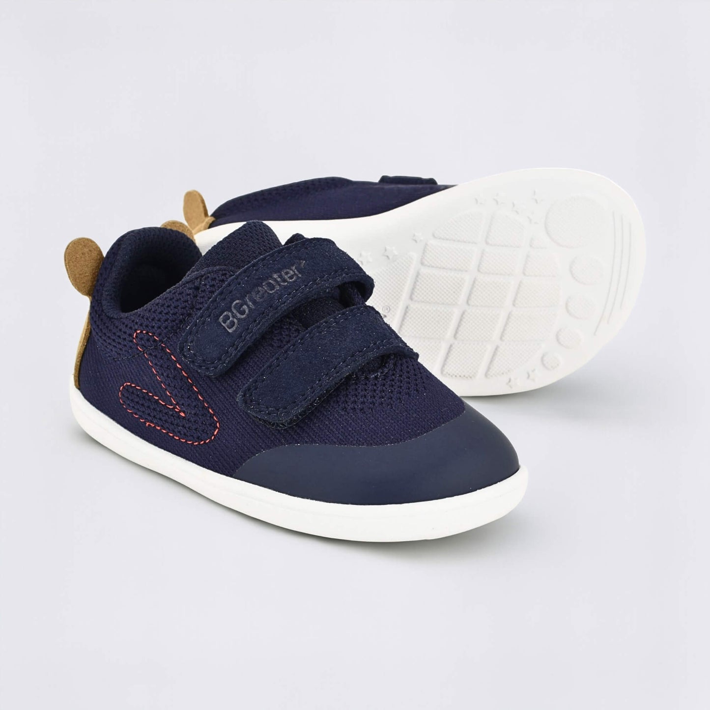 Navy barefoot toddler trainer - pair with sole