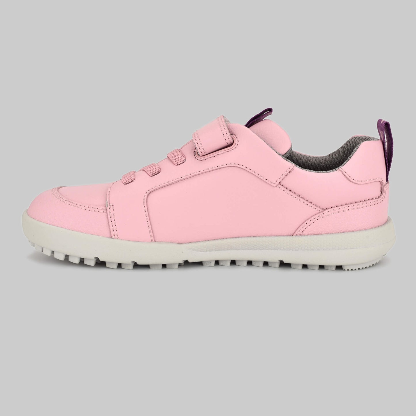 Kids All Leather Trainer in Pink - Inside