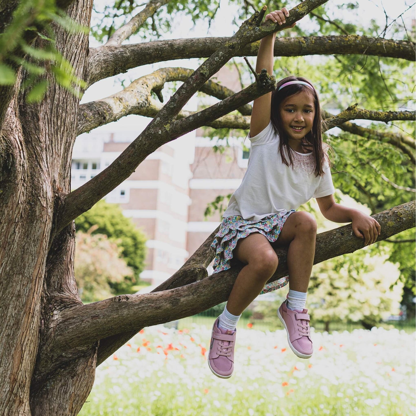 Girls Levison Pink Trainer | Kids Barefoot Shoes | Tree
