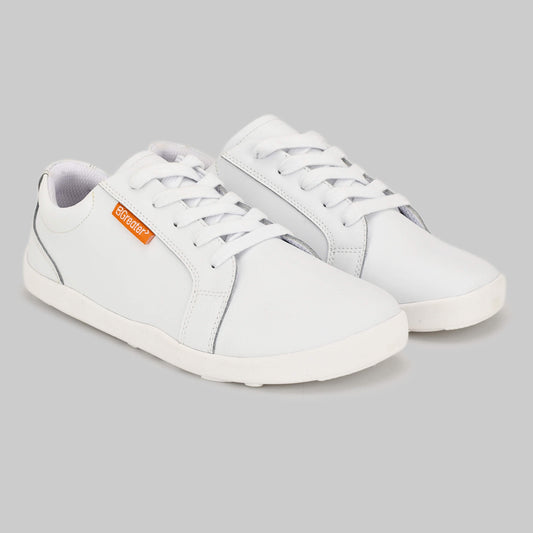 Girls & Boys White Edgley Trainer | Kids Barefoot Shoes | Side both