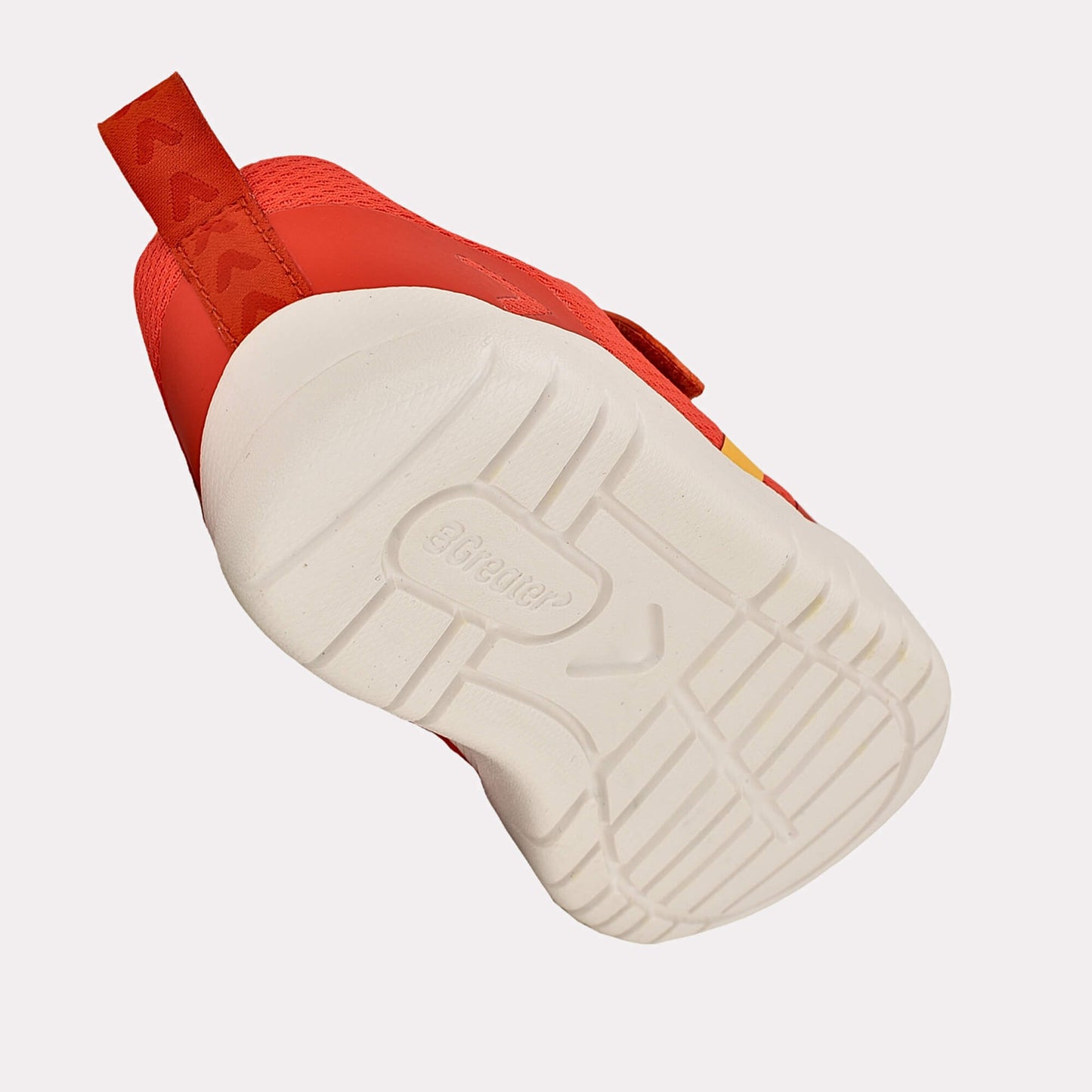 Orange barefoot kids trainer - floating