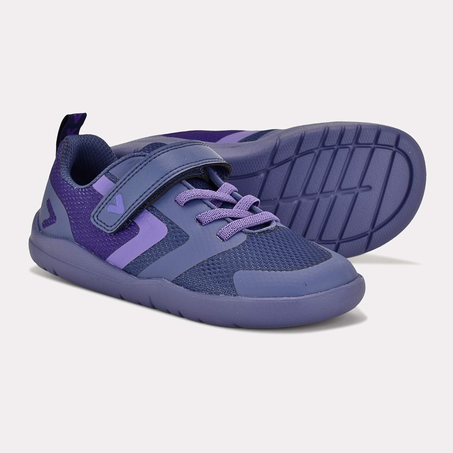 Purple barefoot kids trainer - pair with sole