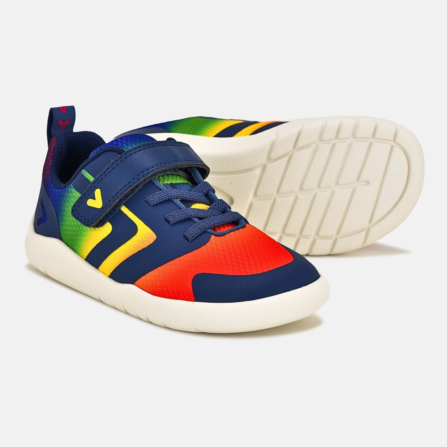 Rainbow barefoot kids trainer - pair with sole