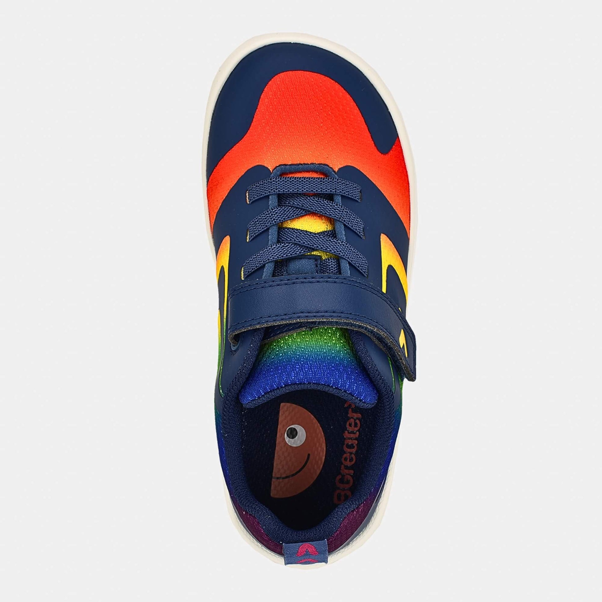 Rainbow barefoot kids trainer - top