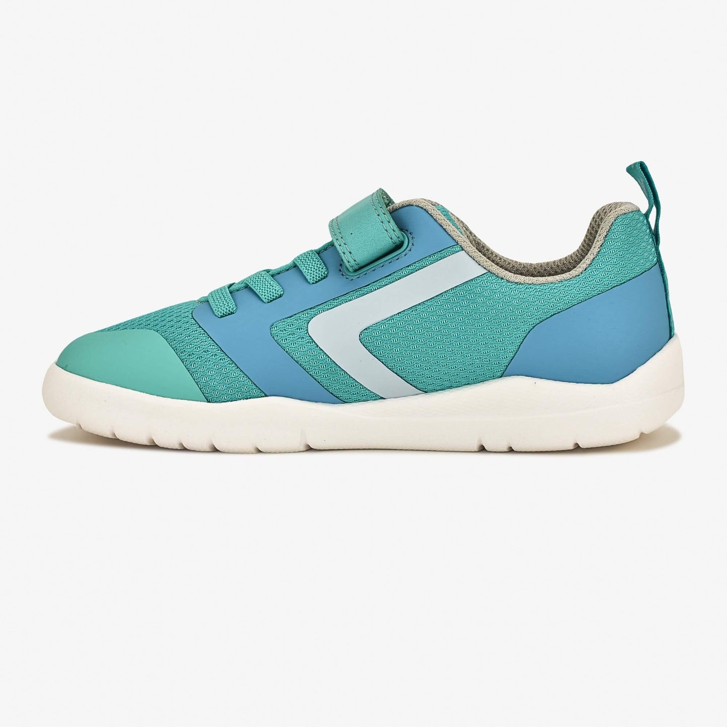 Teal barefoot kids trainer - inside