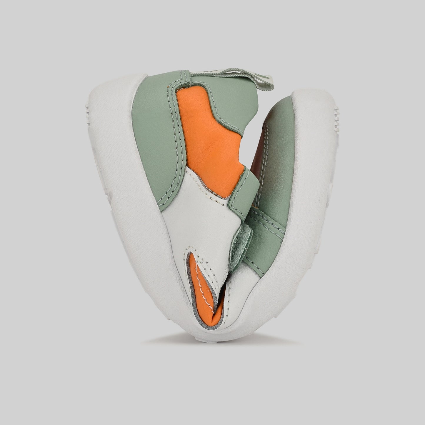 Kids Green White Barefoot Trainer - Flexed