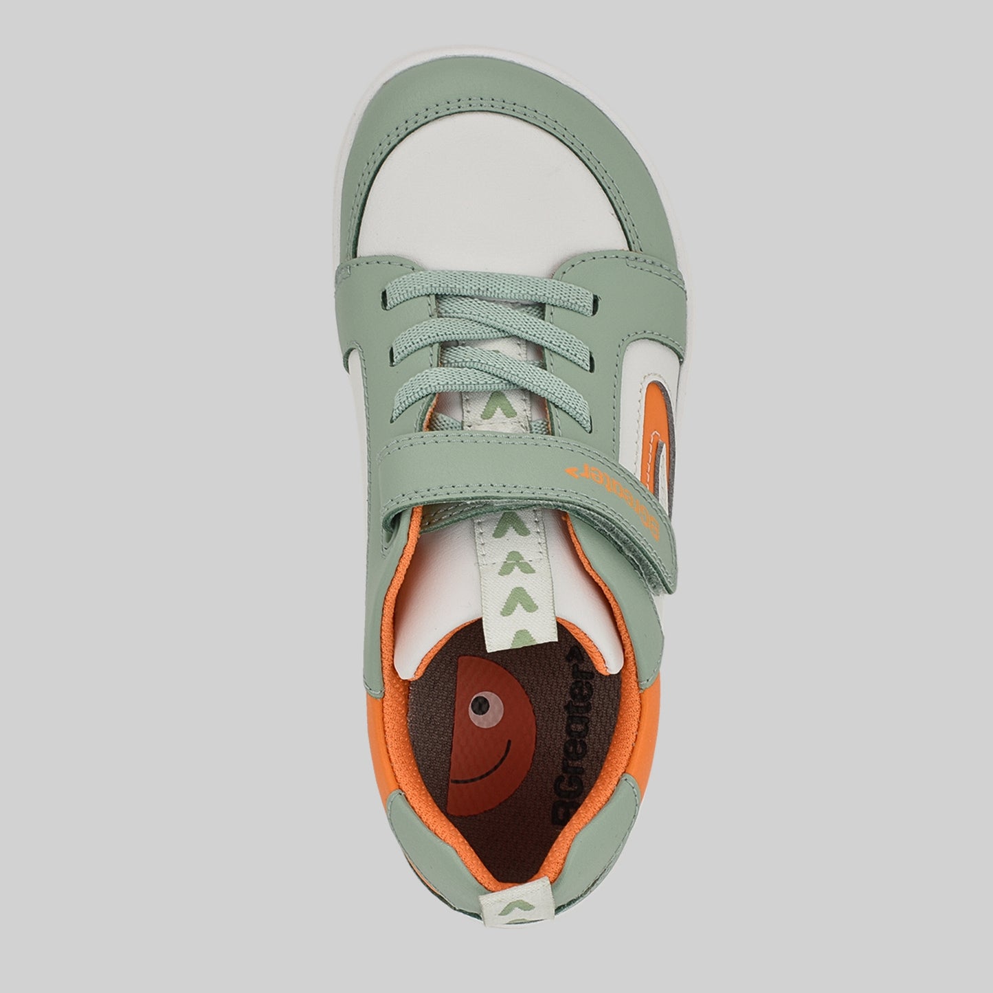 Kids Green White Barefoot Trainer - Top