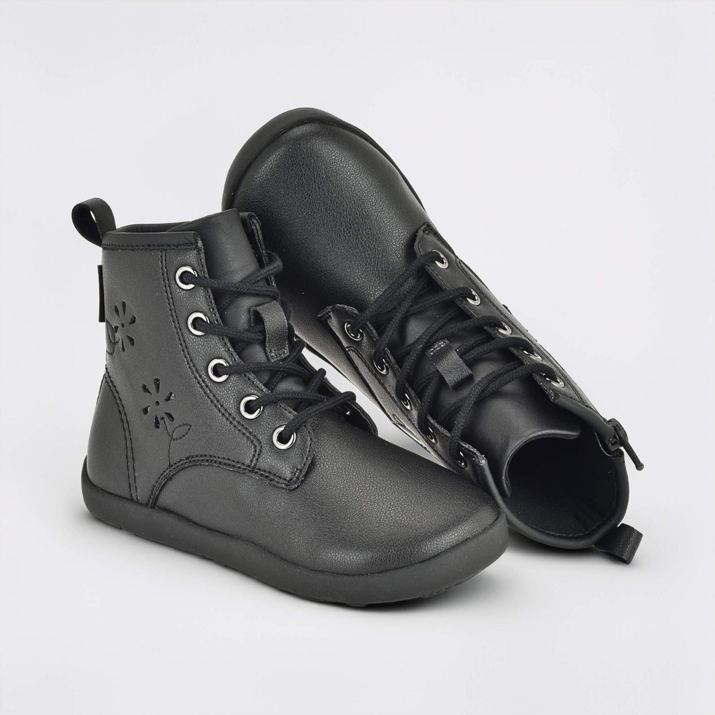 Girls Black Laced Boot - benefits