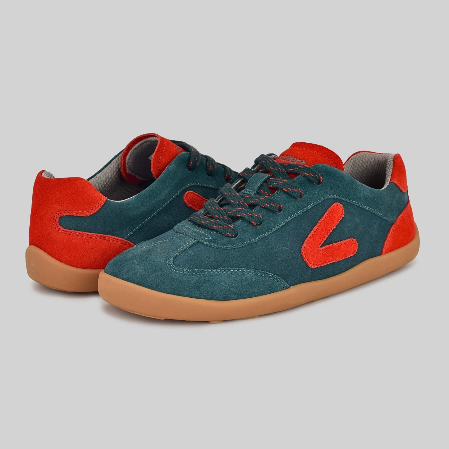Kids Suede Trainer Green - Pair