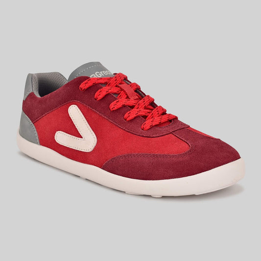 Kids Suede Trainer Red - Main