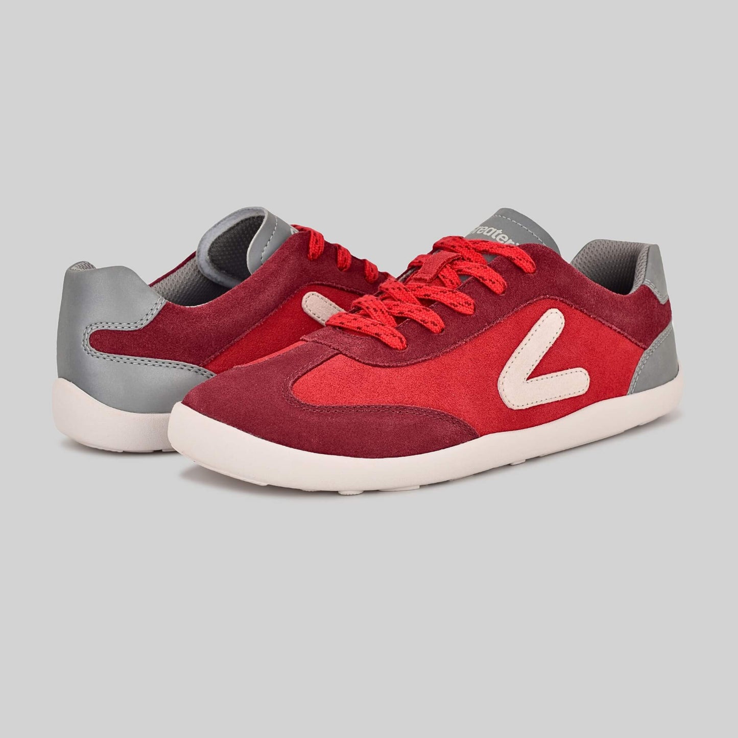 Kids Suede Trainer Red - Pair