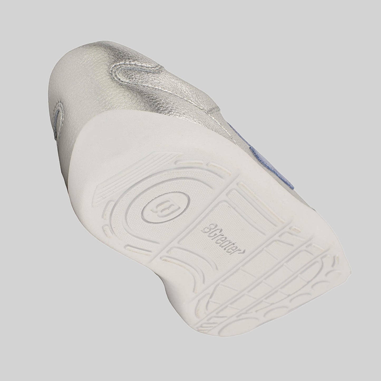 Kids Metallic Silver Trainer - Floating