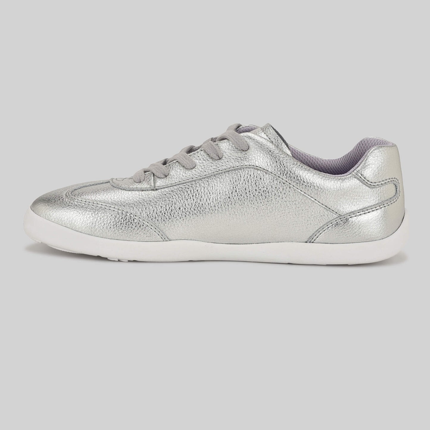 Kids Metallic Silver Trainer - Inside
