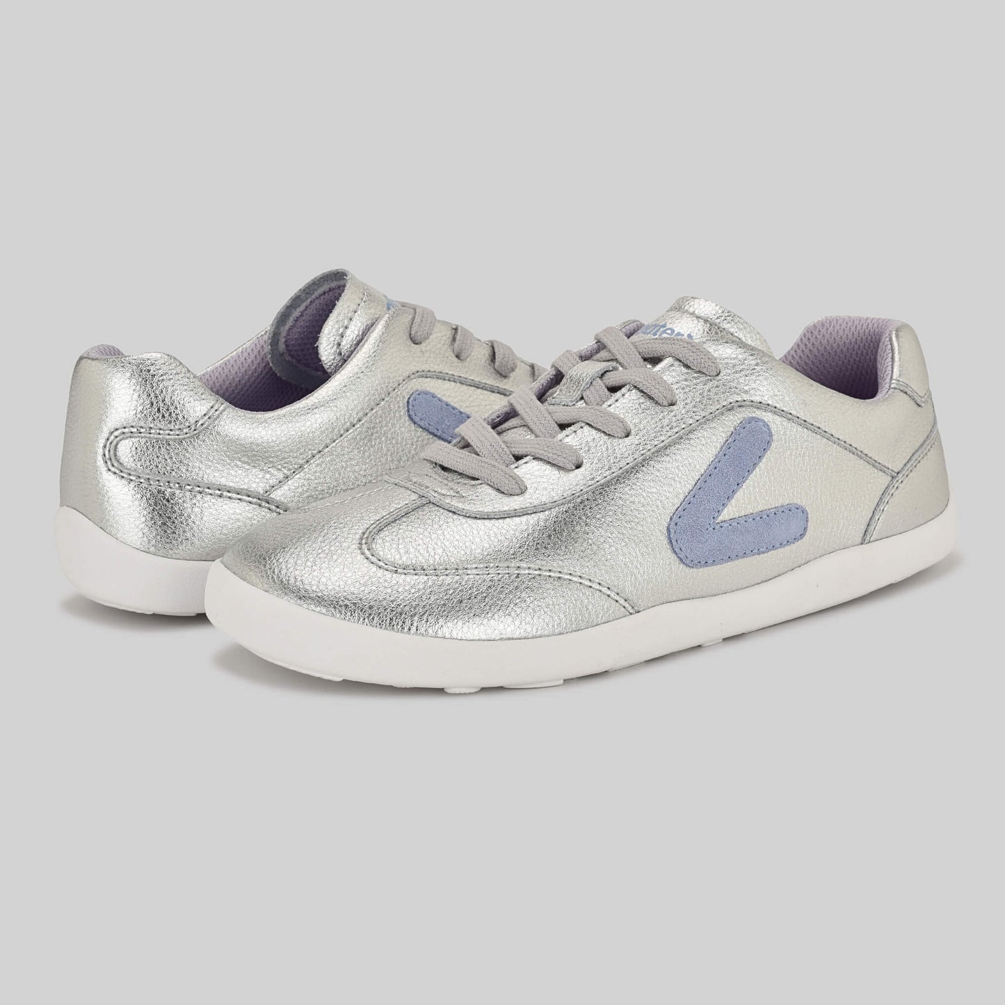 Kids Metallic Silver Trainer - Pair