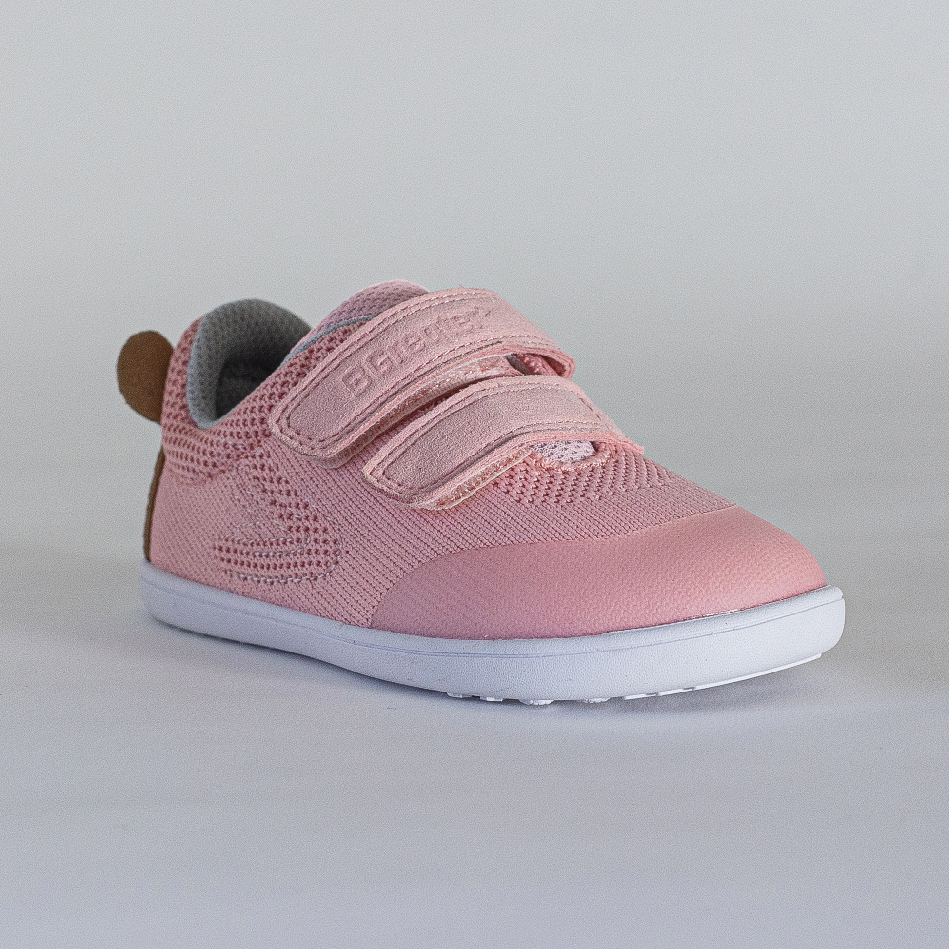 Barefoot toddler trainer in pink- outside