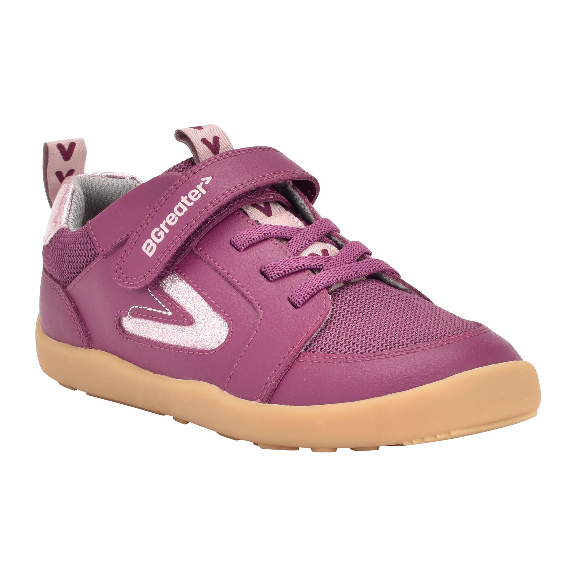 Girls Levison Trainer - Berry | Barefoot Shoes | Main