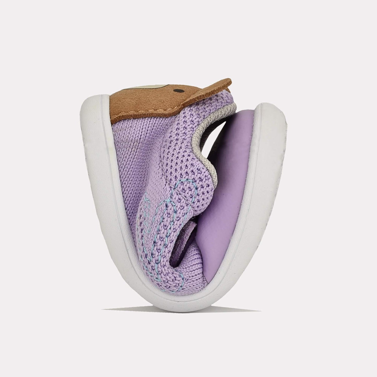 Lilac barefoot toddler trainer - flexed