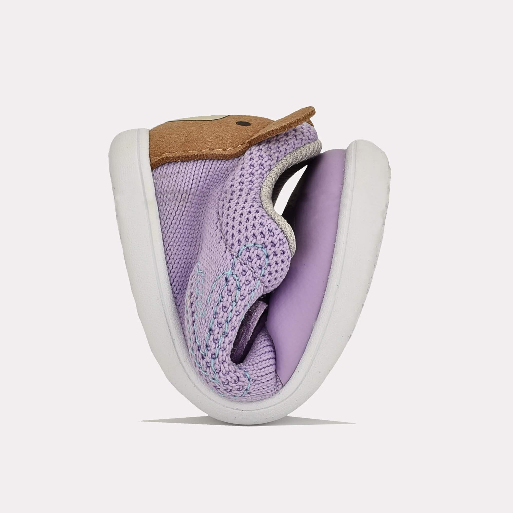 Lilac barefoot toddler trainer - flexed