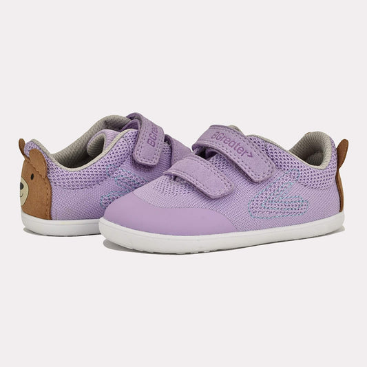 Lilac barefoot toddler trainer - pair facing