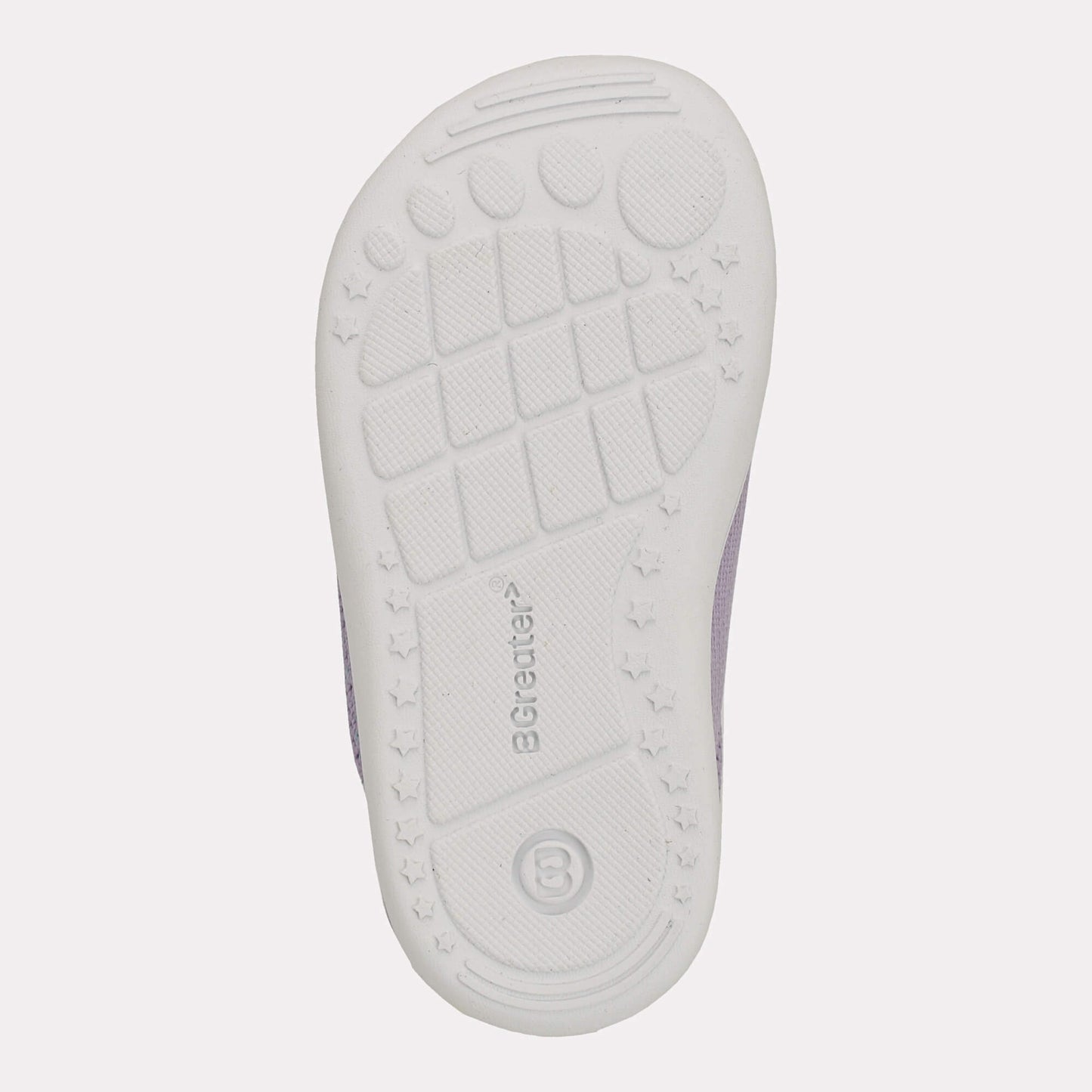 Lilac barefoot toddler trainer - sole