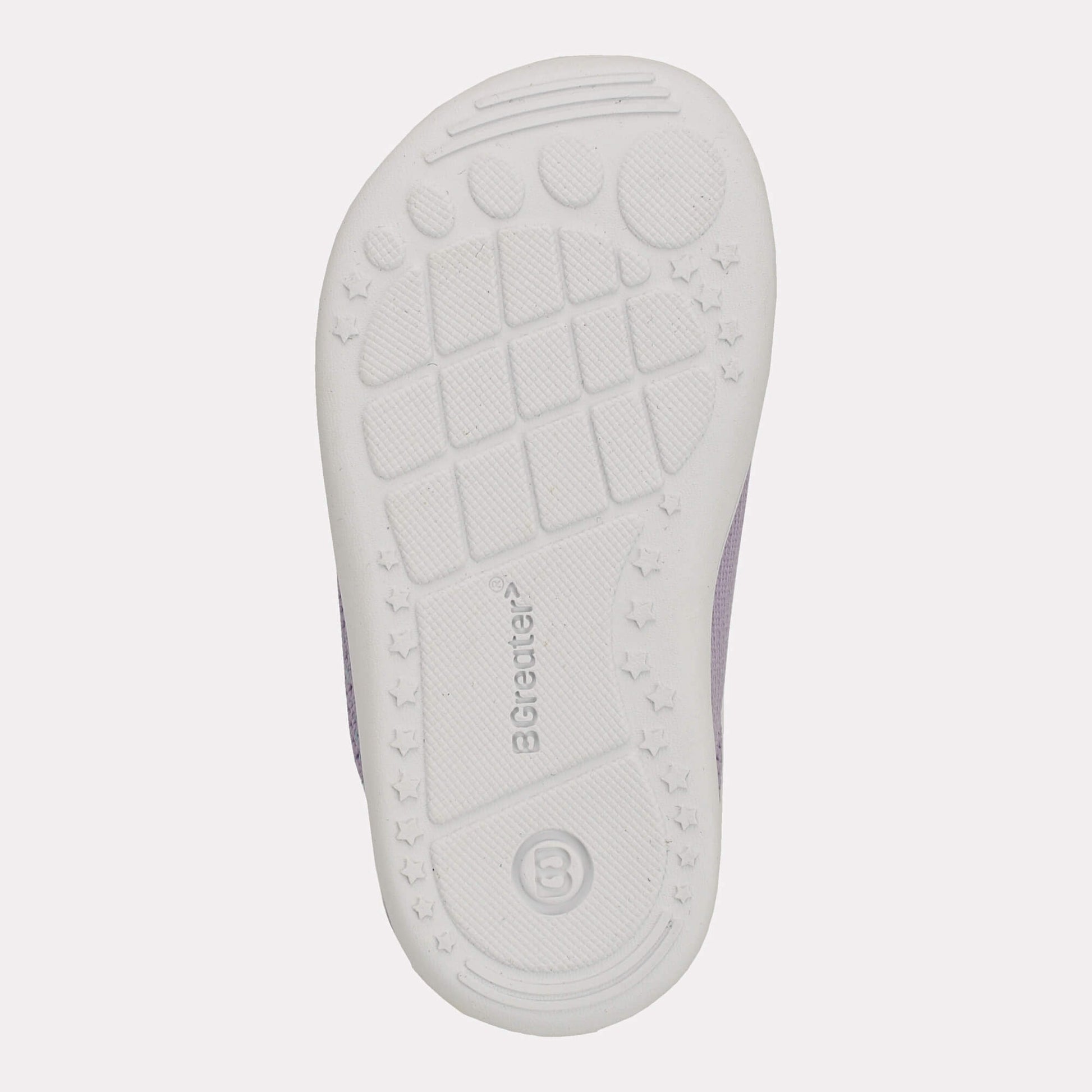 Lilac barefoot toddler trainer - sole