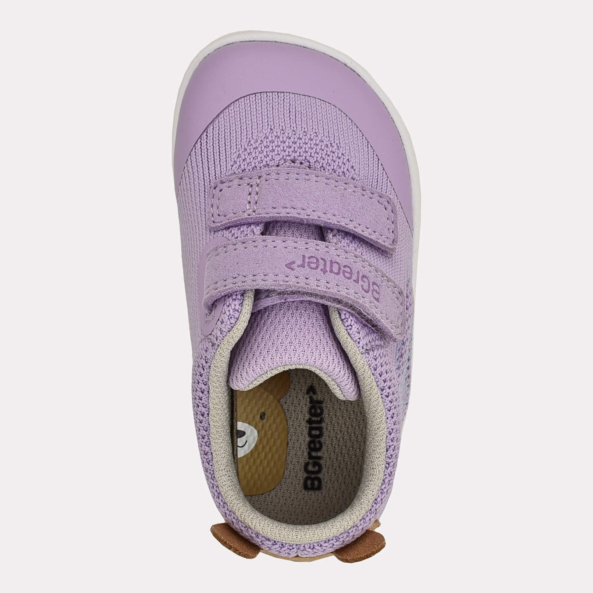 Lilac barefoot toddler trainer - top
