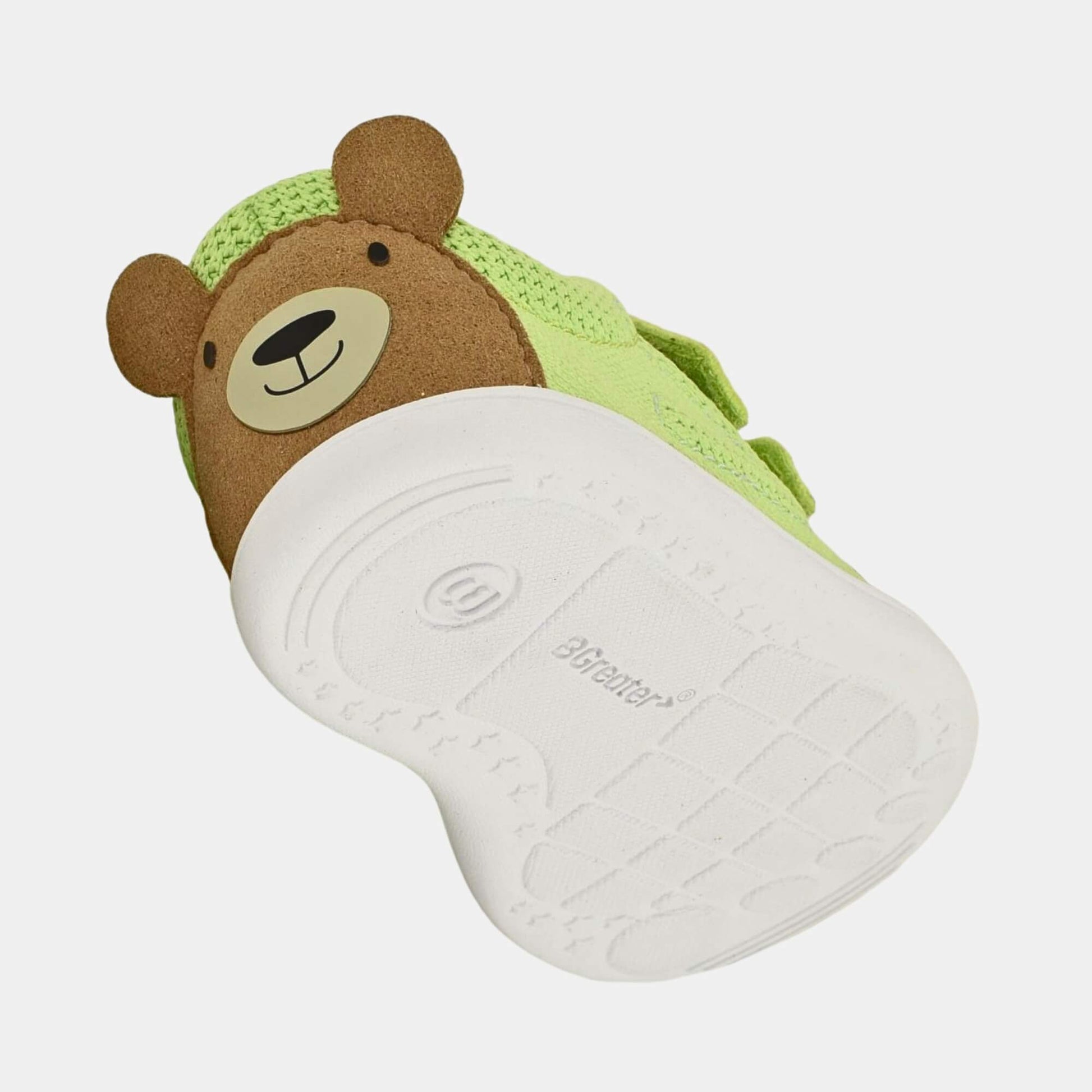 Lime Green barefoot toddler trainer - floating