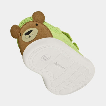 Lime Green barefoot toddler trainer - floating