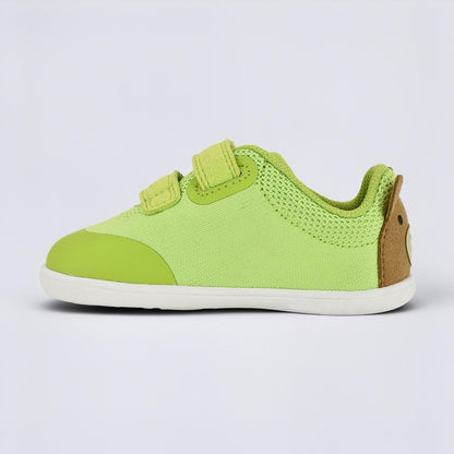 Lime Green barefoot toddler trainer - inside