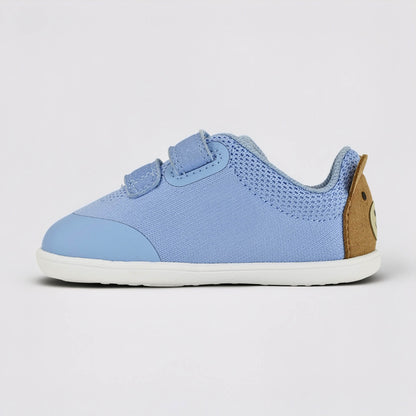 Mid Blue barefoot toddler trainer - inside