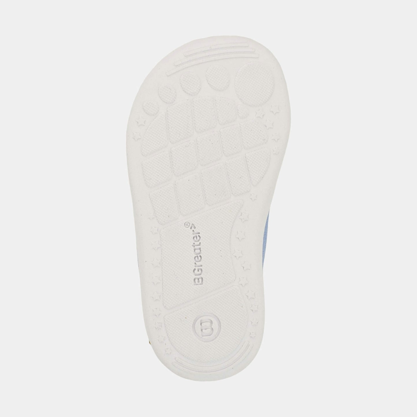 Mid Blue barefoot toddler trainer - sole