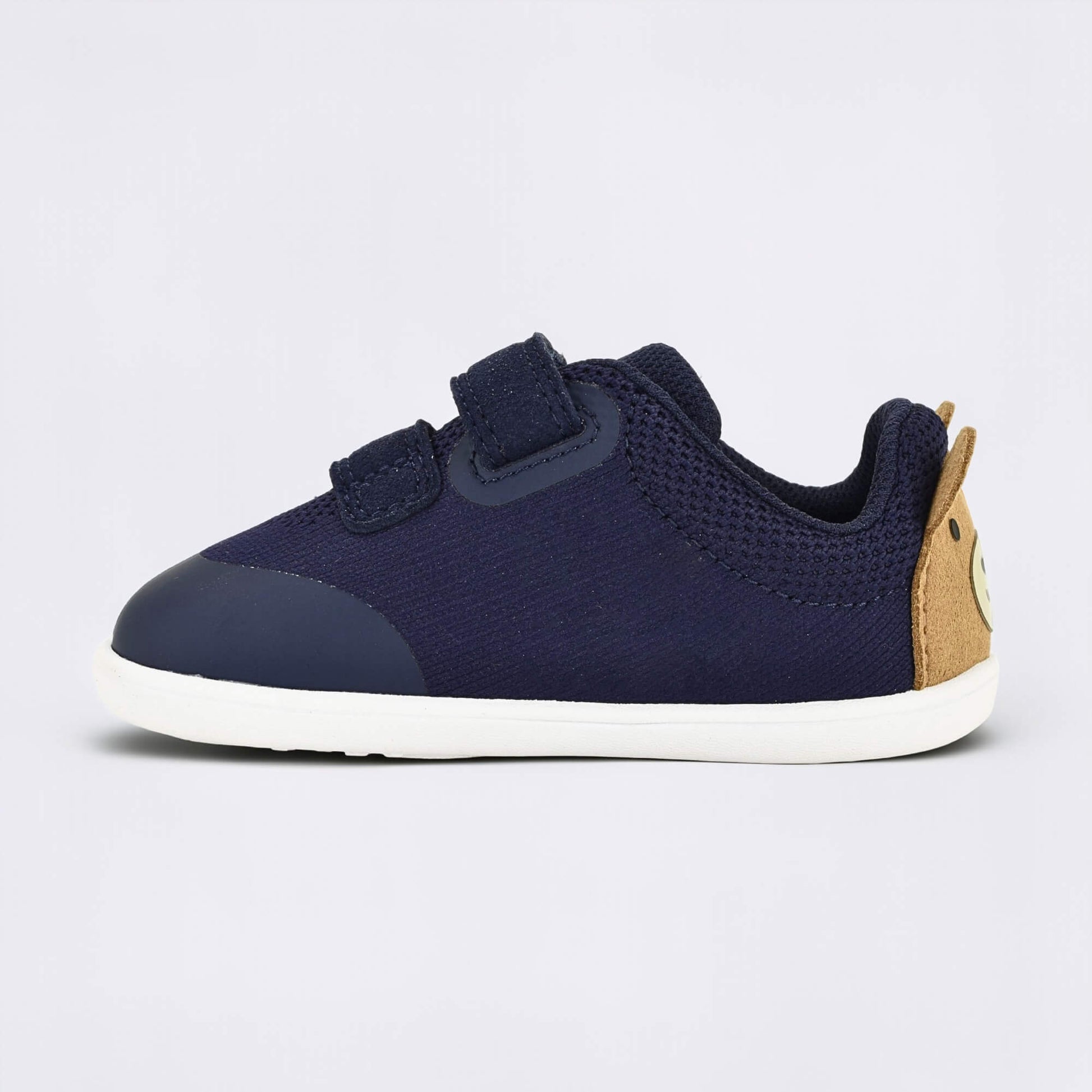 Navy barefoot toddler trainer - inside
