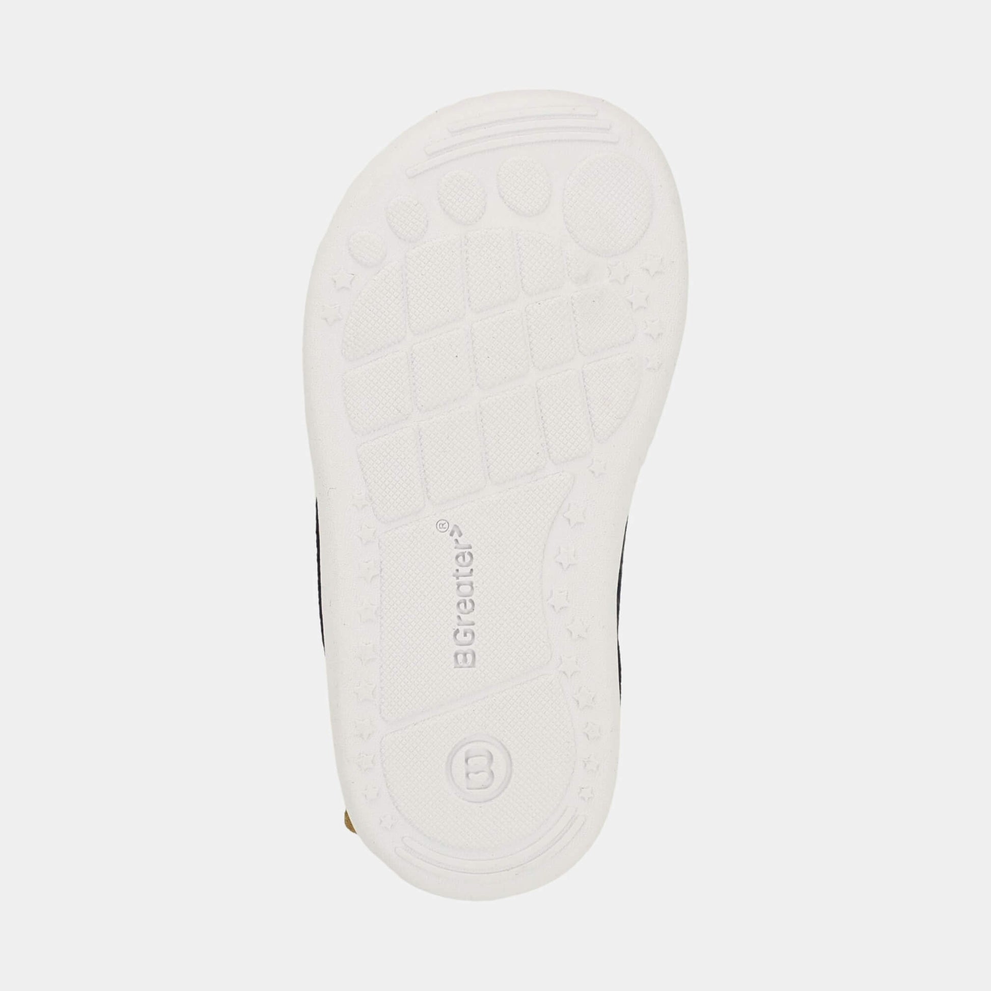 Navy barefoot toddler trainer - sole