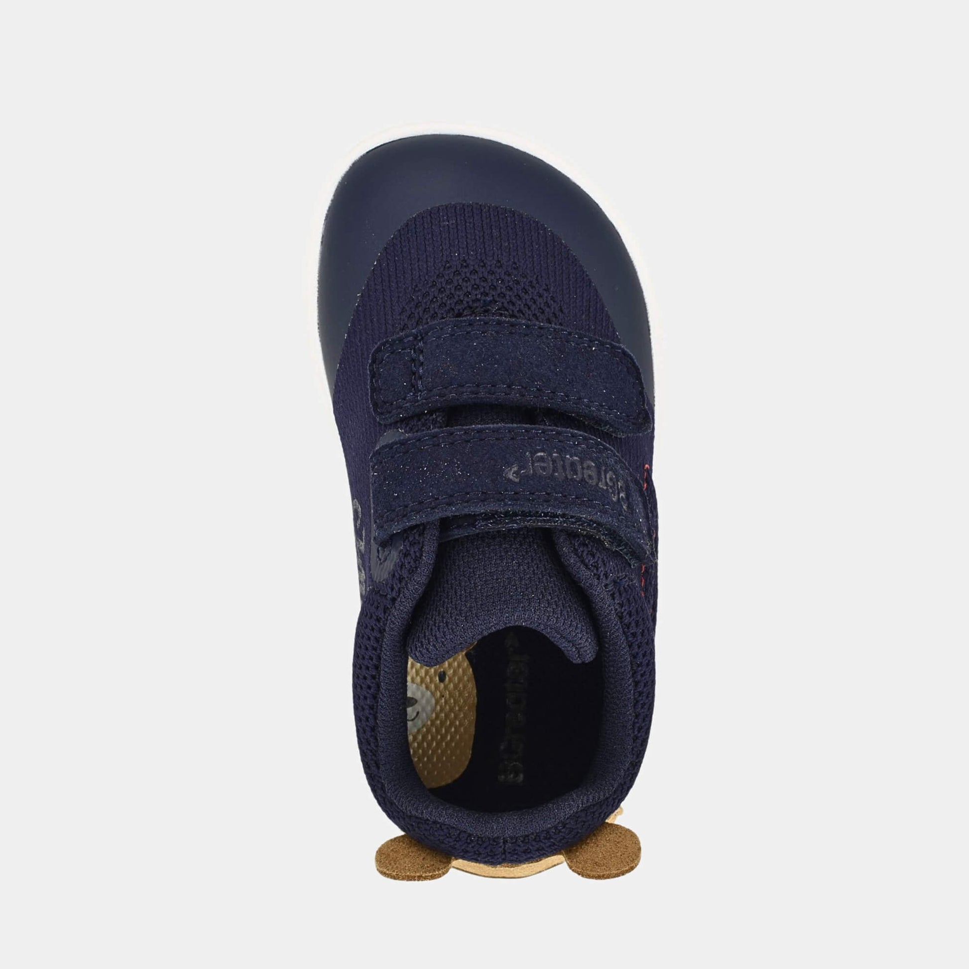 Navy barefoot toddler trainer - top