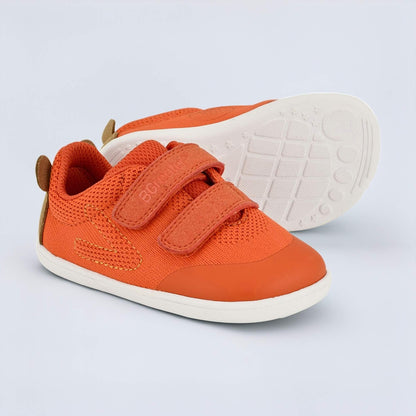 Orange barefoot toddler trainer - pair with sole
