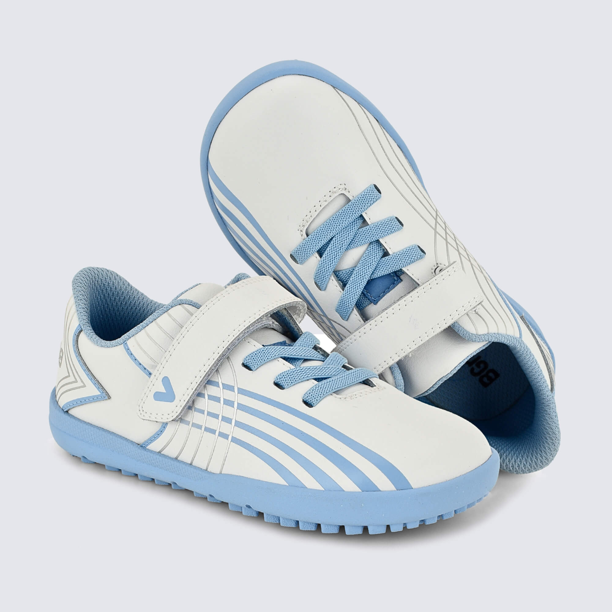 Kids Astro Turf Trainer in White Blue - benefits