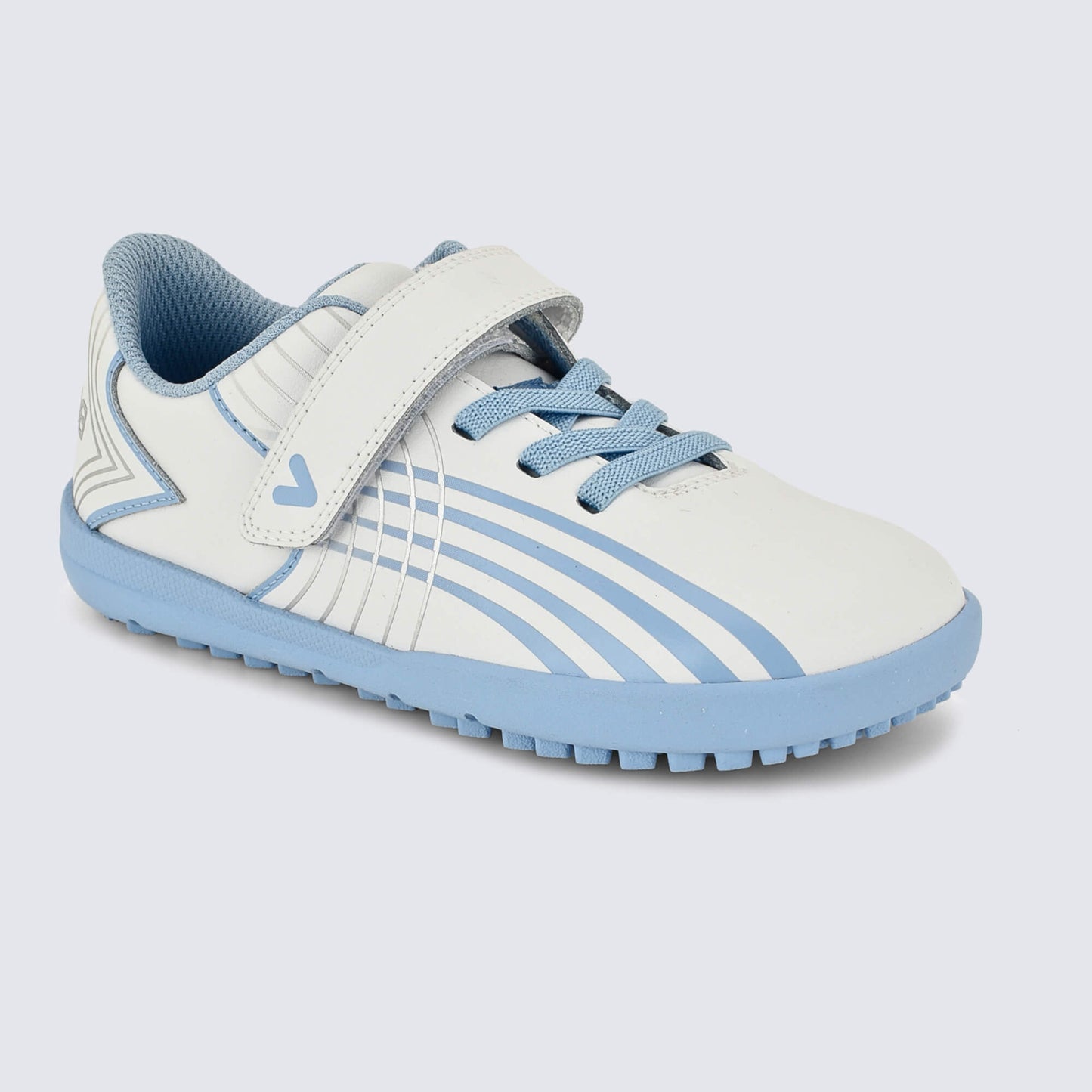 Kids Astro Turf Trainer in White Blue - main feature photo