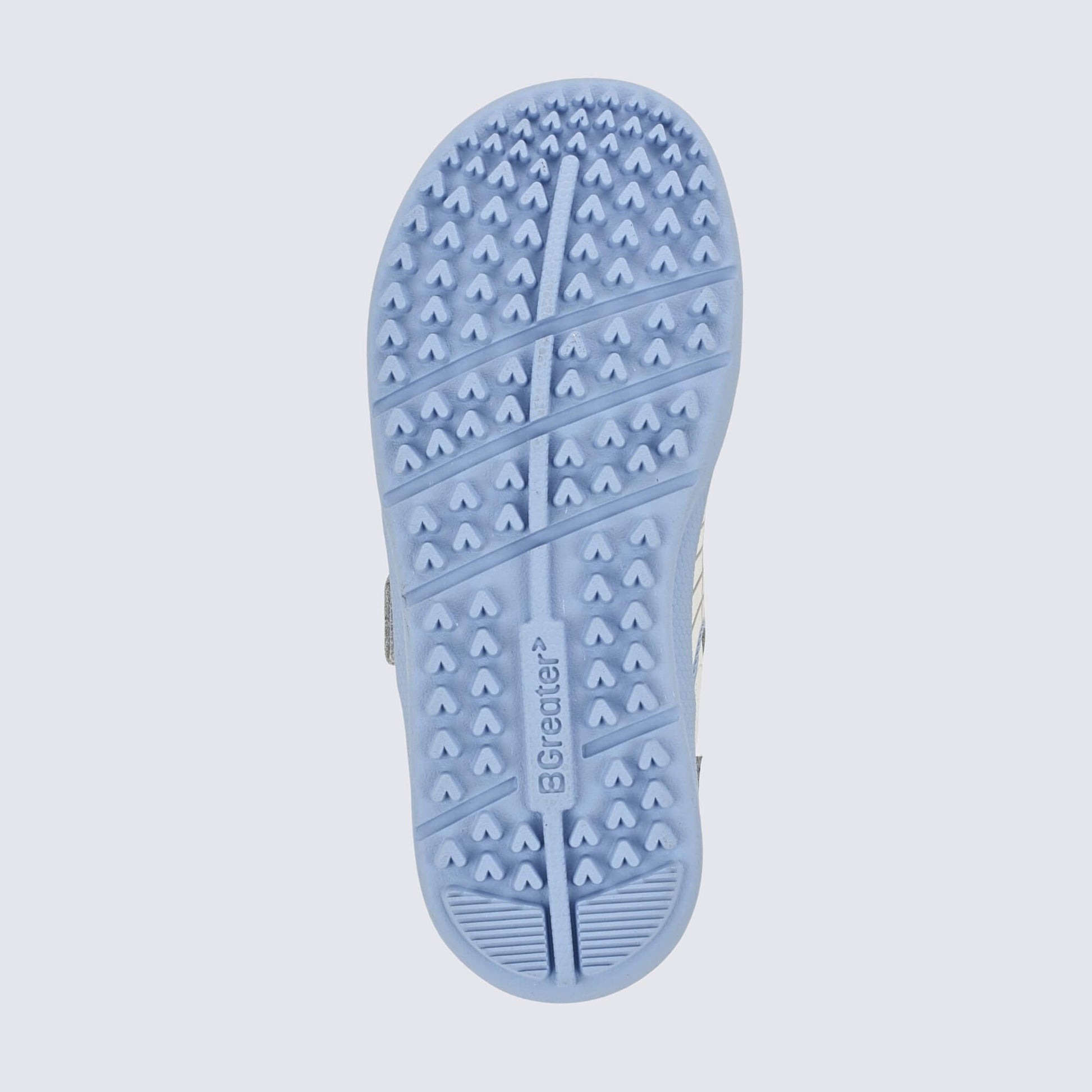 Kids Astro Turf Trainer in White Blue - sole