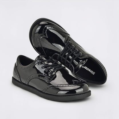Girls Patent Black Barefoot School Shoe - benefits