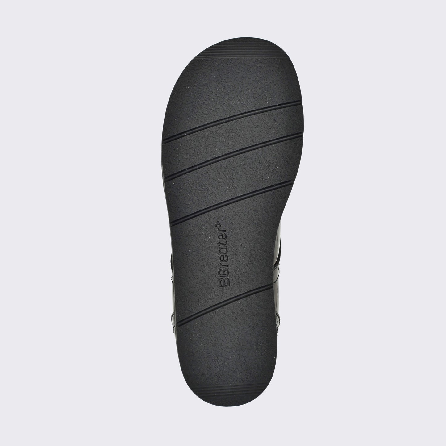 Girls Patent Black Barefoot School Shoe - sole