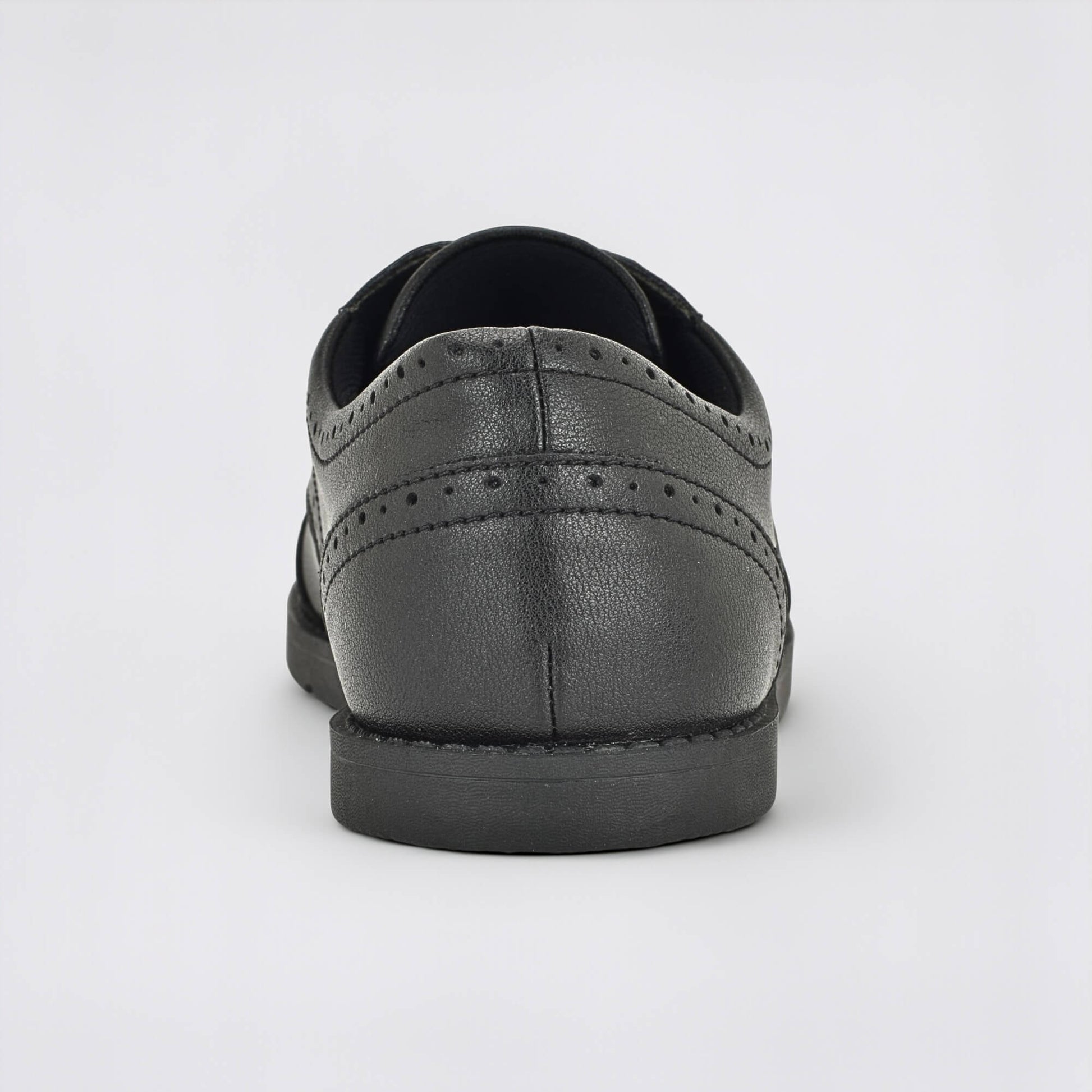 Girls Black Barefoot School Shoe - back