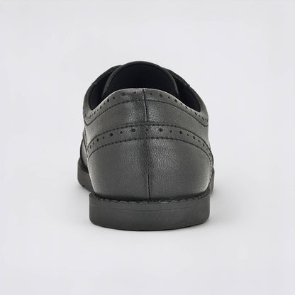 Girls Black Barefoot School Shoe - back
