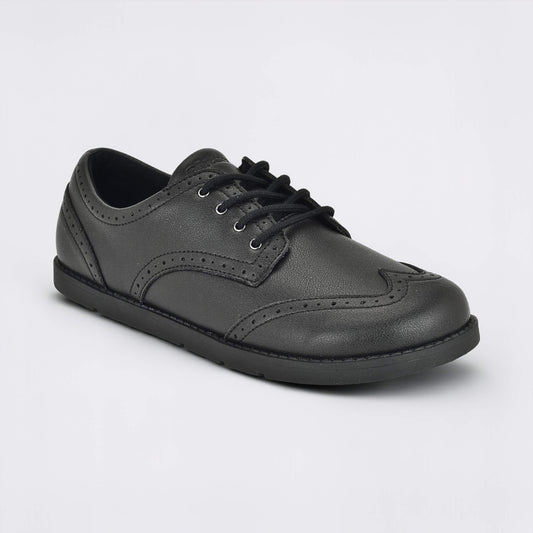 Girls Black Barefoot School Shoe - main feature photo