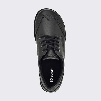 Girls Black Barefoot School Shoe - top