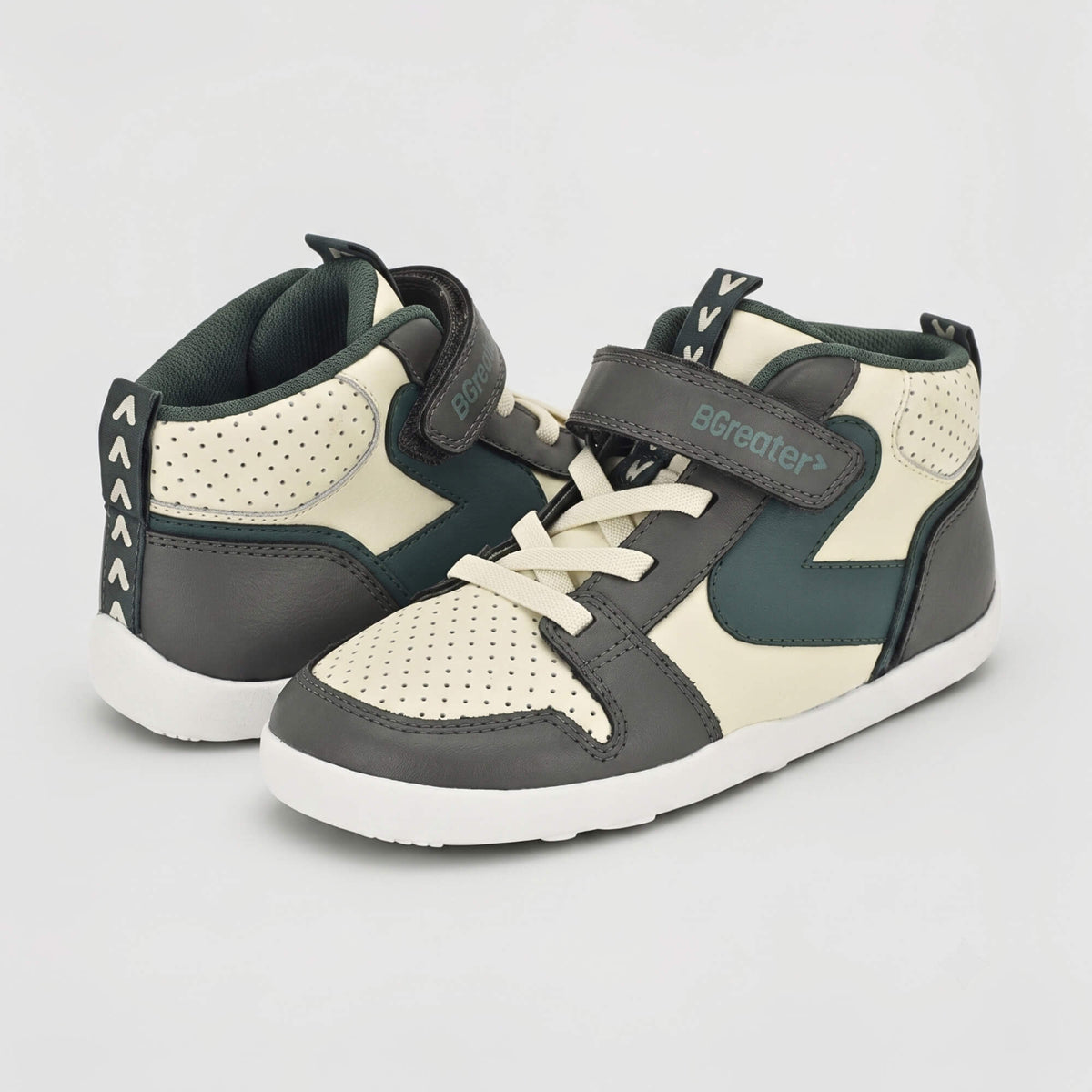 Cooper Grey Green Trainer - pair facing