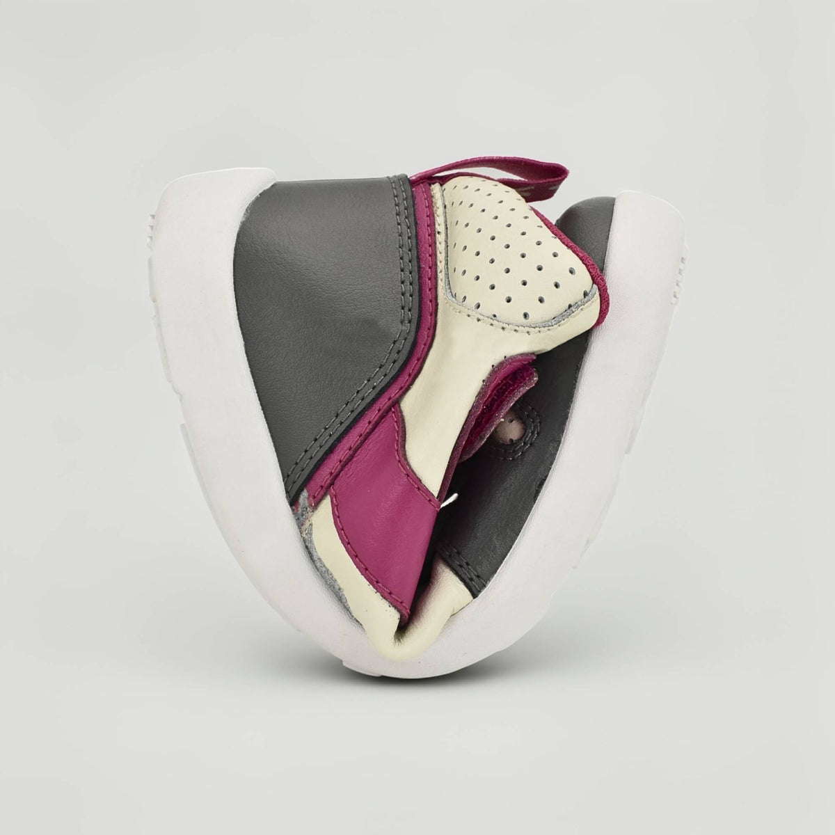 Cooper Grey Pink Trainer - flexed