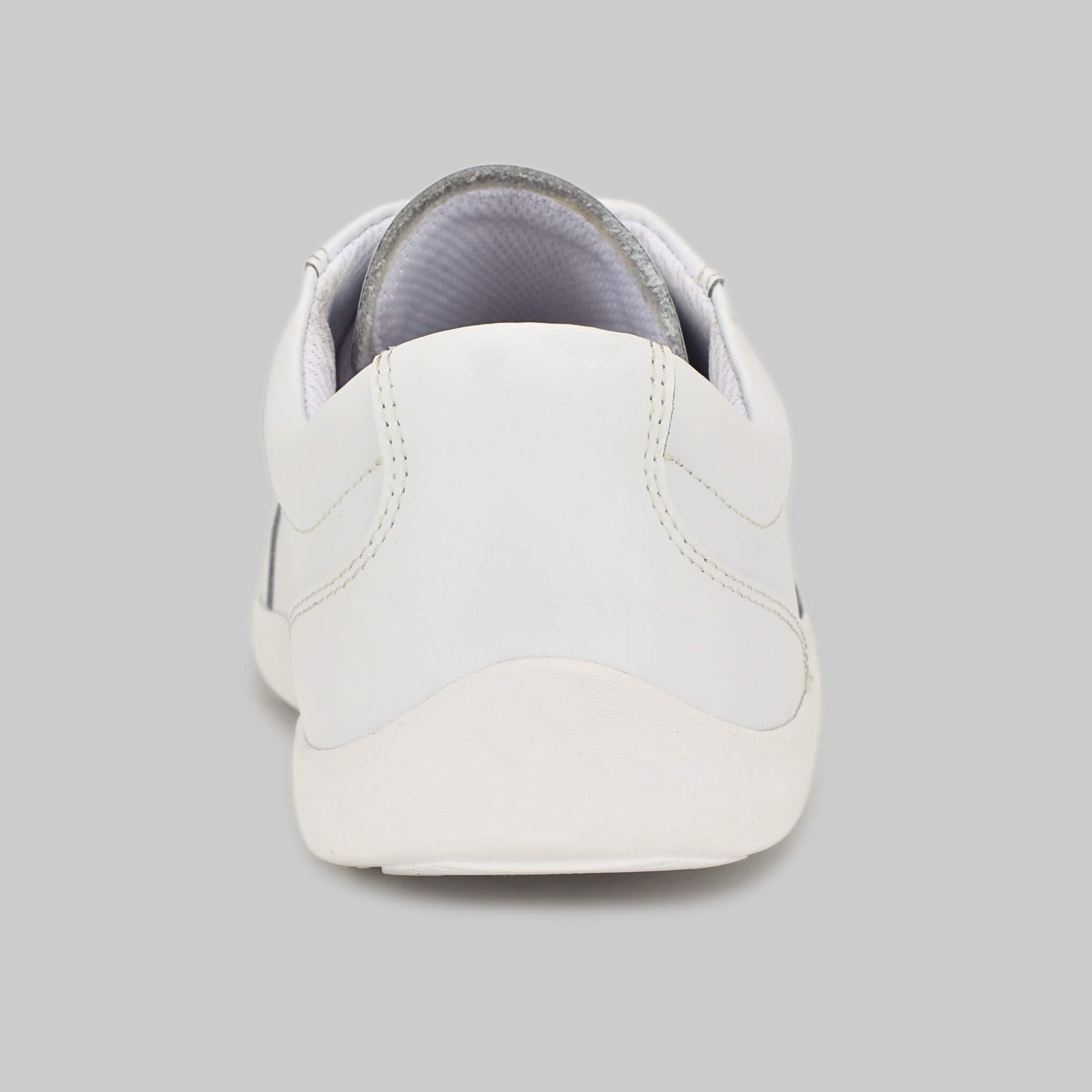 Girls & Boys White Edgley Trainer | Kids Barefoot Shoes | back sole