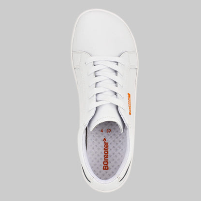 Girls & Boys White Edgley Trainer | Kids Barefoot Shoes | top