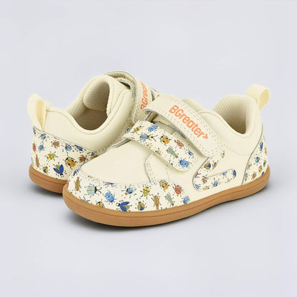 Cream Bug barefoot toddler trainer - pair facing