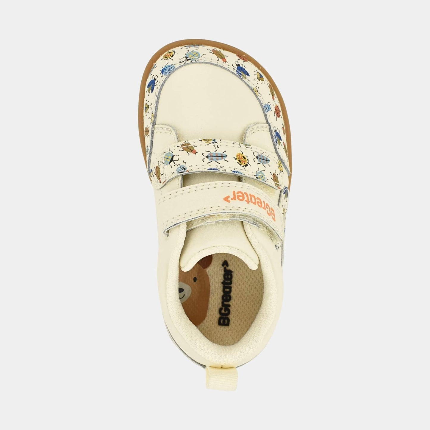 Cream Bug barefoot toddler trainer - top